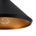 GloboStar® CALYPSO 01334 SET 3 Μοντέρνα Κρεμαστά Φωτιστικά Οροφής Τρίφωτο 3 x E27 Μαύρο - Χρυσό Μεταλλικά με Ξύλινη Βάση Καμπάνα GloboStar® CALYPSO 01334 SET 3 Μοντέρνα Κρεμαστά Φωτιστικά Οροφής Τρίφωτο 3 x E27 Μαύρο - Χρυσό Μεταλλικά με Ξύλινη Βάση Καμπάνα