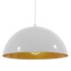 GloboStar® LUNE 01339 Μοντέρνο Κρεμαστό Φωτιστικό Οροφής Μονόφωτο Λευκό Χρυσό Μεταλλικό Καμπάνα Φ40 x Υ20cm GloboStar® LUNE 01339 Μοντέρνο Κρεμαστό Φωτιστικό Οροφής Μονόφωτο Λευκό Χρυσό Μεταλλικό Καμπάνα Φ40 x Υ20cm
