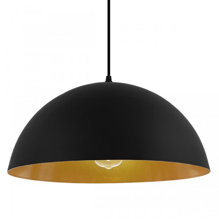 GloboStar® CIEL 01341 Μοντέρνο Κρεμαστό Φωτιστικό Οροφής Μονόφωτο Μαύρο - Χρυσό Μεταλλικό Καμπάνα Φ40 x Υ20cm GloboStar® CIEL 01341 Μοντέρνο Κρεμαστό Φωτιστικό Οροφής Μονόφωτο Μαύρο - Χρυσό Μεταλλικό Καμπάνα Φ40 x Υ20cm