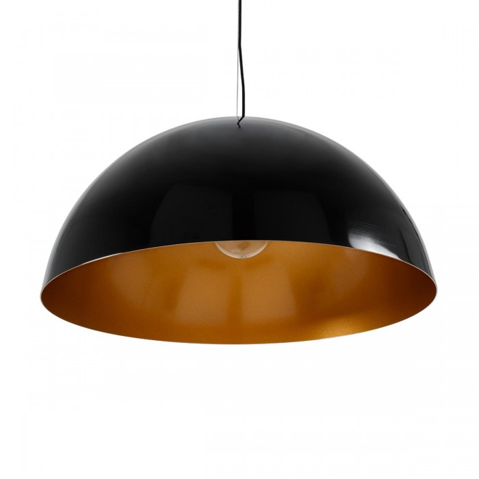 GloboStar® DIADEMA 01342 Μοντέρνο Κρεμαστό Φωτιστικό Οροφής Μονόφωτο 1 x E27 Μαύρο - Χρυσό Μεταλλικό Καμπάνα Φ60 x Υ30cm GloboStar® DIADEMA 01342 Μοντέρνο Κρεμαστό Φωτιστικό Οροφής Μονόφωτο 1 x E27 Μαύρο - Χρυσό Μεταλλικό Καμπάνα Φ60 x Υ30cm