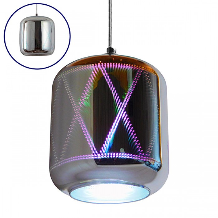GloboStar® NEPTUNE 01353 Μοντέρνο Κρεμαστό Φωτιστικό Οροφής Μονόφωτο 1 x E27 Γυάλινο Νίκελ 3D Φ18 x Υ20.5cm GloboStar® NEPTUNE 01353 Μοντέρνο Κρεμαστό Φωτιστικό Οροφής Μονόφωτο 1 x E27 Γυάλινο Νίκελ 3D Φ18 x Υ20.5cm