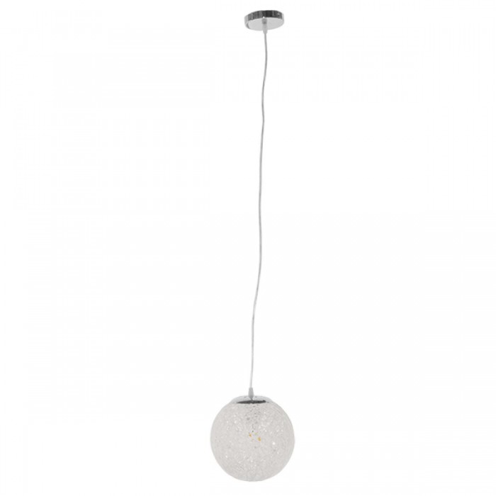 GloboStar® OCEANA 01355 Vintage Κρεμαστό Φωτιστικό Οροφής Μονόφωτο 1 x E27 Λευκό Ξύλινο Ψάθινο Rattan Φ20 x Υ20cm
