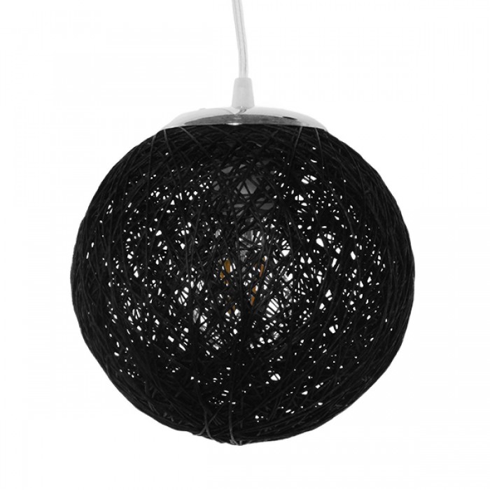 GloboStar® OCEANA 01356 Vintage Κρεμαστό Φωτιστικό Οροφής Μονόφωτο 1 x E27 Μαύρο Ξύλινο Ψάθινο Rattan Φ20 x Υ20cm GloboStar® OCEANA 01356 Vintage Κρεμαστό Φωτιστικό Οροφής Μονόφωτο 1 x E27 Μαύρο Ξύλινο Ψάθινο Rattan Φ20 x Υ20cm