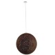 GloboStar® OCEANA 01362 Vintage Κρεμαστό Φωτιστικό Οροφής Μονόφωτο 1 x E27 Καφέ Ξύλινο Ψάθινο Rattan Φ60 x Υ60cm GloboStar® OCEANA 01362 Vintage Κρεμαστό Φωτιστικό Οροφής Μονόφωτο 1 x E27 Καφέ Ξύλινο Ψάθινο Rattan Φ60 x Υ60cm