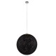 GloboStar® OCEANA 01364 Vintage Κρεμαστό Φωτιστικό Οροφής Μονόφωτο 1 x E27 Μαύρο Ξύλινο Ψάθινο Rattan Φ60 x Υ60cm GloboStar® OCEANA 01364 Vintage Κρεμαστό Φωτιστικό Οροφής Μονόφωτο 1 x E27 Μαύρο Ξύλινο Ψάθινο Rattan Φ60 x Υ60cm