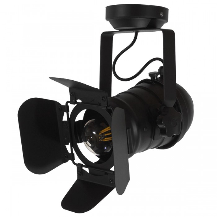 GloboStar® DETROIT 01372 Vintage Industrial Φωτιστικό Οροφής Μονόφωτο Μαύρο Μεταλλικό Μ23 x Π23 x Υ36cm