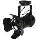 GloboStar® DETROIT 01372 Vintage Industrial Φωτιστικό Οροφής Μονόφωτο Μαύρο Μεταλλικό Μ23 x Π23 x Υ36cm