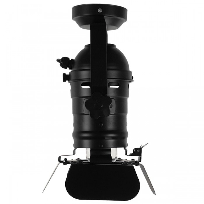 GloboStar® DETROIT 01372 Vintage Industrial Φωτιστικό Οροφής Μονόφωτο Μαύρο Μεταλλικό Μ23 x Π23 x Υ36cm
