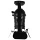 GloboStar® DETROIT 01372 Vintage Industrial Φωτιστικό Οροφής Μονόφωτο Μαύρο Μεταλλικό Μ23 x Π23 x Υ36cm