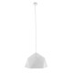 GloboStar® HEXAGON 01378 Μοντέρνο Κρεμαστό Φωτιστικό Οροφής Μονόφωτο Λευκό Χρυσό Μεταλλικό Καμπάνα Φ46 x Υ25cm