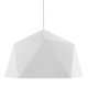 GloboStar® HEXAGON 01378 Μοντέρνο Κρεμαστό Φωτιστικό Οροφής Μονόφωτο Λευκό Χρυσό Μεταλλικό Καμπάνα Φ46 x Υ25cm