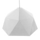 GloboStar® HEXAGON 01378 Μοντέρνο Κρεμαστό Φωτιστικό Οροφής Μονόφωτο Λευκό Χρυσό Μεταλλικό Καμπάνα Φ46 x Υ25cm