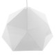 GloboStar® HEXAGON 01378 Μοντέρνο Κρεμαστό Φωτιστικό Οροφής Μονόφωτο Λευκό Χρυσό Μεταλλικό Καμπάνα Φ46 x Υ25cm