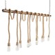 GloboStar® FERULE 01380 Vintage Industrial Κρεμαστό Φωτιστικό Οροφής Πολύφωτο 10 x E27 Μπρούτζινο Μεταλλικό με Μπεζ Σχοινί Μ150 x Π4 x Y62.5cm GloboStar® FERULE 01380 Vintage Industrial Κρεμαστό Φωτιστικό Οροφής Πολύφωτο 10 x E27 Μπρούτζινο Μεταλλικό με Μπεζ Σχοινί Μ150 x Π4 x Y62.5cm
