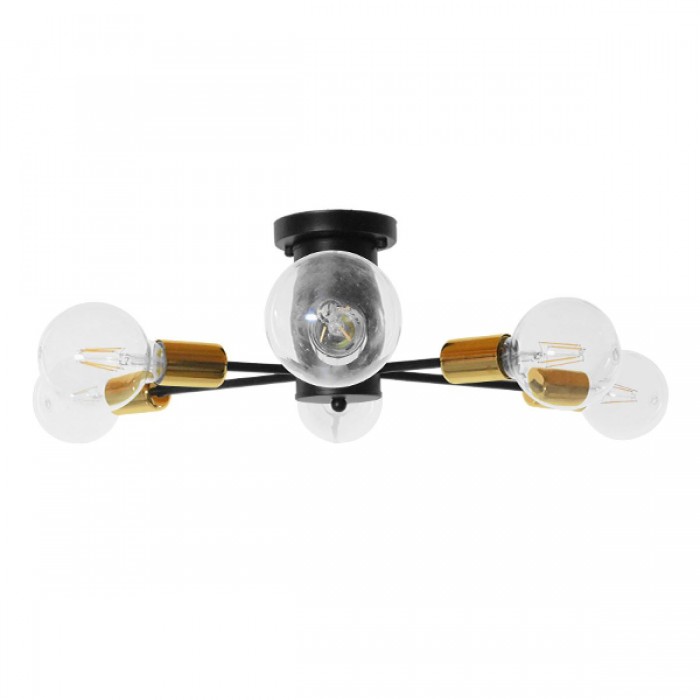 GloboStar® DAMASCO 01384 Μοντέρνο Industrial Φωτιστικό Οροφής Πολύφωτο Μαύρο Μεταλλικό Φ58 x Y17cm GloboStar® DAMASCO 01384 Μοντέρνο Industrial Φωτιστικό Οροφής Πολύφωτο Μαύρο Μεταλλικό Φ58 x Y17cm