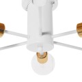 GloboStar® IMPLODE 01385 Μοντέρνο Industrial Φωτιστικό Οροφής Πολύφωτο Λευκό Μεταλλικό Φ58 x Y17cm