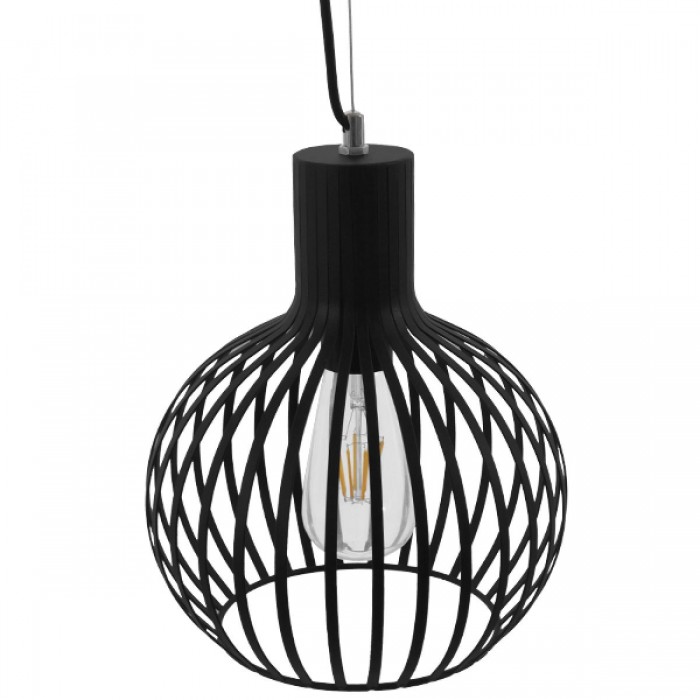 GloboStar® SCANDI 01386 Vintage Industrial Κρεμαστό Φωτιστικό Οροφής Μονόφωτο Μαύρο Μεταλλικό Πλέγμα Φ23 x Υ30cm GloboStar® SCANDI 01386 Vintage Industrial Κρεμαστό Φωτιστικό Οροφής Μονόφωτο Μαύρο Μεταλλικό Πλέγμα Φ23 x Υ30cm