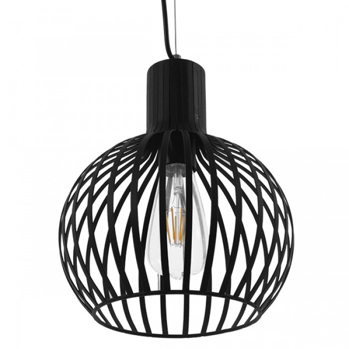 GloboStar® SCANDI 01386 Vintage Industrial Κρεμαστό Φωτιστικό Οροφής Μονόφωτο Μαύρο Μεταλλικό Πλέγμα Φ23 x Υ30cm GloboStar® SCANDI 01386 Vintage Industrial Κρεμαστό Φωτιστικό Οροφής Μονόφωτο Μαύρο Μεταλλικό Πλέγμα Φ23 x Υ30cm