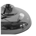 GloboStar® OFFICE BLACK 01392 Μοντέρνο Επιτραπέζιο Φωτιστικό Πορτατίφ Μονόφωτο Μεταλλικό Μαύρο Νίκελ Φ12 x Υ80cm
