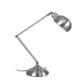 GloboStar® OFFICE CHROME 01393 Μοντέρνο Επιτραπέζιο Φωτιστικό Πορτατίφ Μονόφωτο 1 x E27 Χρώμιο Νίκελ Μεταλλικό Φ14 x Υ80cm