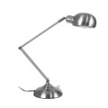 GloboStar® OFFICE CHROME 01393 Μοντέρνο Επιτραπέζιο Φωτιστικό Πορτατίφ Μονόφωτο 1 x E27 Χρώμιο Νίκελ Μεταλλικό Φ14 x Υ80cm