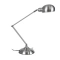 GloboStar® OFFICE CHROME 01393 Μοντέρνο Επιτραπέζιο Φωτιστικό Πορτατίφ Μονόφωτο 1 x E27 Χρώμιο Νίκελ Μεταλλικό Φ14 x Υ80cm