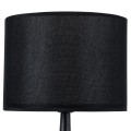 GloboStar® AMBROSIA BLACK 01394 Μοντέρνο Επιτραπέζιο Φωτιστικό Πορτατίφ Μονόφωτο Μεταλλικό με Μαύρο Καπέλο Φ25 x Υ46cm