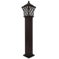 GloboStar® SHELTER 01400 Vintage Φωτιστικό Δαπέδου Μονόφωτο 1 x E27 Καφέ Μεταλλικό Πλέγμα L19 x W19 x H100cm