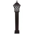 GloboStar® SHELTER 01400 Vintage Φωτιστικό Δαπέδου Μονόφωτο 1 x E27 Καφέ Μεταλλικό Πλέγμα L19 x W19 x H100cm
