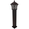 GloboStar® SHELTER 01400 Vintage Φωτιστικό Δαπέδου Μονόφωτο 1 x E27 Καφέ Μεταλλικό Πλέγμα L19 x W19 x H100cm