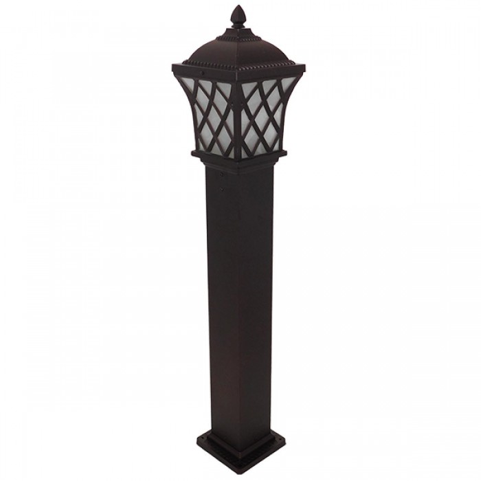 GloboStar® SHELTER 01400 Vintage Φωτιστικό Δαπέδου Μονόφωτο 1 x E27 Καφέ Μεταλλικό Πλέγμα L19 x W19 x H100cm