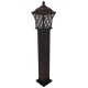 GloboStar® SHELTER 01400 Vintage Φωτιστικό Δαπέδου Μονόφωτο 1 x E27 Καφέ Μεταλλικό Πλέγμα L19 x W19 x H100cm