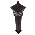 GloboStar® SHELTER 01400 Vintage Φωτιστικό Δαπέδου Μονόφωτο 1 x E27 Καφέ Μεταλλικό Πλέγμα L19 x W19 x H100cm