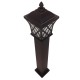 GloboStar® SHELTER 01400 Vintage Φωτιστικό Δαπέδου Μονόφωτο 1 x E27 Καφέ Μεταλλικό Πλέγμα L19 x W19 x H100cm