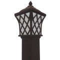 GloboStar® SHELTER 01400 Vintage Φωτιστικό Δαπέδου Μονόφωτο 1 x E27 Καφέ Μεταλλικό Πλέγμα L19 x W19 x H100cm