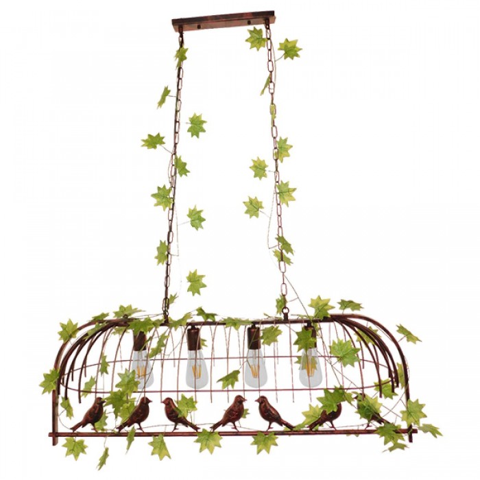 GloboStar® SANCTUM 01402 Vintage Industrial Κρεμαστό Φωτιστικό Οροφής Πολύφωτο 4 x E27 Καφέ Σκουριά Μεταλλικό Πλέγμα Μ105 x Π36.5 x Y37cm GloboStar® SANCTUM 01402 Vintage Industrial Κρεμαστό Φωτιστικό Οροφής Πολύφωτο 4 x E27 Καφέ Σκουριά Μεταλλικό Πλέγμα Μ105 x Π36.5 x Y37cm