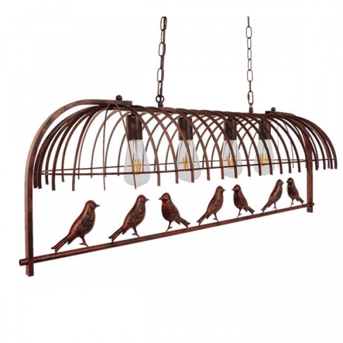 GloboStar® SANCTUM 01402 Vintage Industrial Κρεμαστό Φωτιστικό Οροφής Πολύφωτο 4 x E27 Καφέ Σκουριά Μεταλλικό Πλέγμα Μ105 x Π36.5 x Y37cm GloboStar® SANCTUM 01402 Vintage Industrial Κρεμαστό Φωτιστικό Οροφής Πολύφωτο 4 x E27 Καφέ Σκουριά Μεταλλικό Πλέγμα Μ105 x Π36.5 x Y37cm