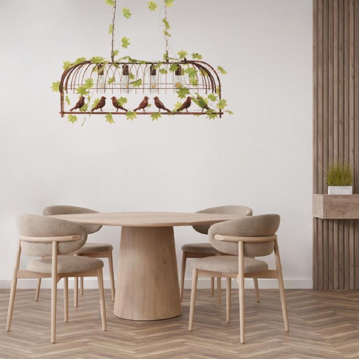 GloboStar® SANCTUM 01402 Vintage Industrial Κρεμαστό Φωτιστικό Οροφής Πολύφωτο 4 x E27 Καφέ Σκουριά Μεταλλικό Πλέγμα Μ105 x Π36.5 x Y37cm GloboStar® SANCTUM 01402 Vintage Industrial Κρεμαστό Φωτιστικό Οροφής Πολύφωτο 4 x E27 Καφέ Σκουριά Μεταλλικό Πλέγμα Μ105 x Π36.5 x Y37cm