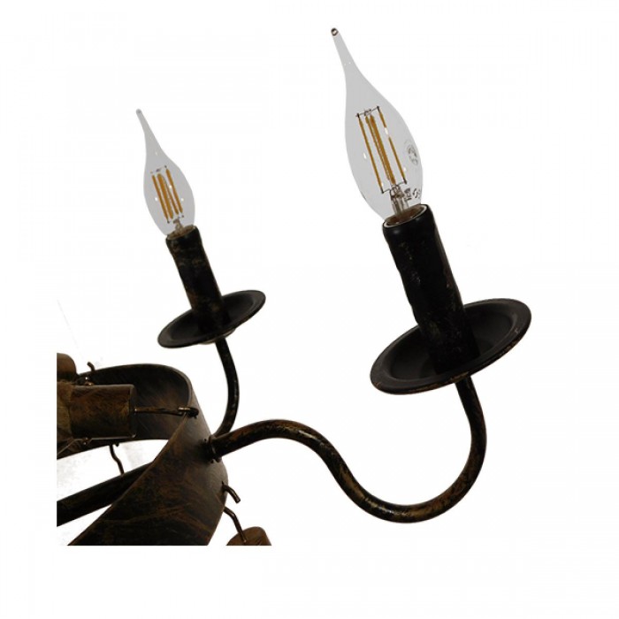 GloboStar® VICTORIAN 01404 Vintage Κρεμαστό Φωτιστικό Οροφής Πολύφωτο 6 x E14 Μπρούτζινο Σκουριά Μεταλλικό Πολυέλαιος με Μπεζ Σχοινί Φ76 x Y65cm GloboStar® VICTORIAN 01404 Vintage Κρεμαστό Φωτιστικό Οροφής Πολύφωτο 6 x E14 Μπρούτζινο Σκουριά Μεταλλικό Πολυέλαιος με Μπεζ Σχοινί Φ76 x Y65cm
