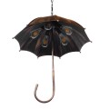 GloboStar® UMBRELLA 01406 Vintage Industrial Κρεμαστό Φωτιστικό Οροφής Πολύφωτο 5 x E27 Μαύρο Καφέ Σκουριά Μεταλλικό Φ58 x Υ60cm
