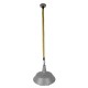 GloboStar® LUCI 01411 Vintage Industrial Κρεμαστό Φωτιστικό Οροφής Μονόφωτο 1 x E27 Γκρι Λευκό Μεταλλικό Καμπάνα Πλέγμα με Μπεζ Σχοινί Φ36 x Υ31cm
