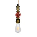 GloboStar® SPIGOT 01413 Vintage Industrial Κρεμαστό Φωτιστικό Οροφής Μονόφωτο 1 x E27 Μπρούτζινο Μεταλλικό Μ5 x Π7.5 x Y20cm
