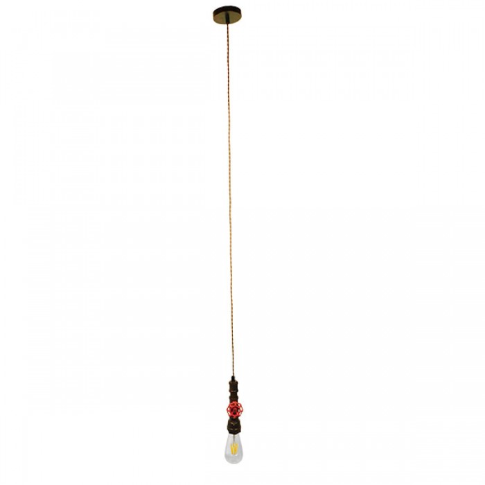GloboStar® FAUCET 01414 Vintage Industrial Κρεμαστό Φωτιστικό Οροφής Μονόφωτο 1 x E27 Καφέ Σκουριά Μεταλλικό Μ5 x Π7.5 x Y20cm GloboStar® FAUCET 01414 Vintage Industrial Κρεμαστό Φωτιστικό Οροφής Μονόφωτο 1 x E27 Καφέ Σκουριά Μεταλλικό Μ5 x Π7.5 x Y20cm