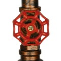 GloboStar® FAUCET 01414 Vintage Industrial Κρεμαστό Φωτιστικό Οροφής Μονόφωτο 1 x E27 Καφέ Σκουριά Μεταλλικό Μ5 x Π7.5 x Y20cm