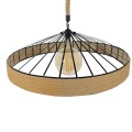 GloboStar® SAHARA 01416 Vintage Κρεμαστό Φωτιστικό Οροφής Μονόφωτο 1 x E27 Μαύρο Μεταλλικό με Μπεζ Σχοινί Φ80 x Υ25cm GloboStar® SAHARA 01416 Vintage Κρεμαστό Φωτιστικό Οροφής Μονόφωτο 1 x E27 Μαύρο Μεταλλικό με Μπεζ Σχοινί Φ80 x Υ25cm