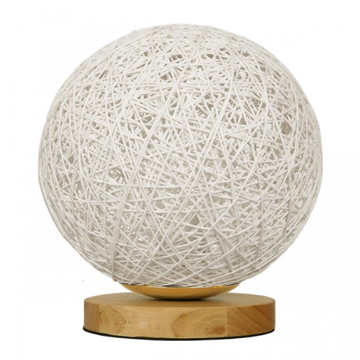 GloboStar® OCEANA 01417 Μοντέρνο Επιτραπέζιο Φωτιστικό Πορτατίφ Μονόφωτο Λευκό Ξύλινο Ψάθινο Rattan Φ20 x Υ22cm GloboStar® OCEANA 01417 Μοντέρνο Επιτραπέζιο Φωτιστικό Πορτατίφ Μονόφωτο Λευκό Ξύλινο Ψάθινο Rattan Φ20 x Υ22cm