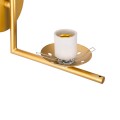 GloboStar® JADA 01426 Μοντέρνο Φωτιστικό Τοίχου Απλίκα Μονόφωτο Μεταλλικό Χρυσό με Λευκό Ματ Γυαλί Μ15 x Π21.5 x Υ18cm GloboStar® JADA 01426 Μοντέρνο Φωτιστικό Τοίχου Απλίκα Μονόφωτο Μεταλλικό Χρυσό με Λευκό Ματ Γυαλί Μ15 x Π21.5 x Υ18cm