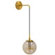 GloboStar® MADISON 01427 Μοντέρνο Φωτιστικό Τοίχου Απλίκα Μονόφωτο Χρυσό με Μελί Γυαλί Φ15 x Y54cm GloboStar® MADISON 01427 Μοντέρνο Φωτιστικό Τοίχου Απλίκα Μονόφωτο Χρυσό με Μελί Γυαλί Φ15 x Y54cm