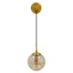 GloboStar® MADISON 01427 Μοντέρνο Φωτιστικό Τοίχου Απλίκα Μονόφωτο Χρυσό με Μελί Γυαλί Φ15 x Y54cm GloboStar® MADISON 01427 Μοντέρνο Φωτιστικό Τοίχου Απλίκα Μονόφωτο Χρυσό με Μελί Γυαλί Φ15 x Y54cm
