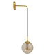 GloboStar® MADISON 01427 Μοντέρνο Φωτιστικό Τοίχου Απλίκα Μονόφωτο Χρυσό με Μελί Γυαλί Φ15 x Y54cm GloboStar® MADISON 01427 Μοντέρνο Φωτιστικό Τοίχου Απλίκα Μονόφωτο Χρυσό με Μελί Γυαλί Φ15 x Y54cm